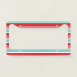 Candy Colors Striped License Plate Frame