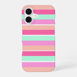 Candy Colors Stripes iPhone 16 Case