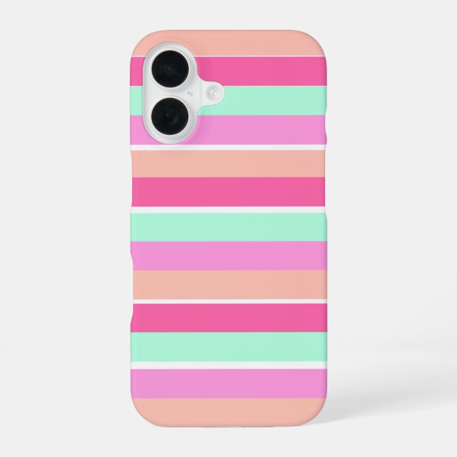 Candy Colors Stripes iPhone Case (Back)