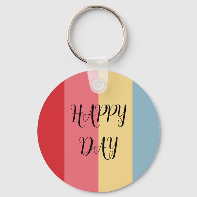 Candy Colors Vertical Striped Keychain (Front)