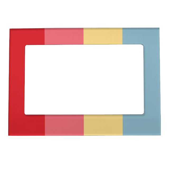 Candy Colors Vertical Stripes Magnetic Frame (Front)