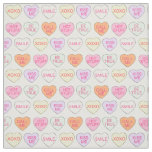 Candy Conversation Heart Valentines Day Sweet Fabric