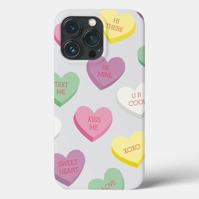 Candy Conversation Hearts with Editable Text Case-Mate iPhone Case (Back)