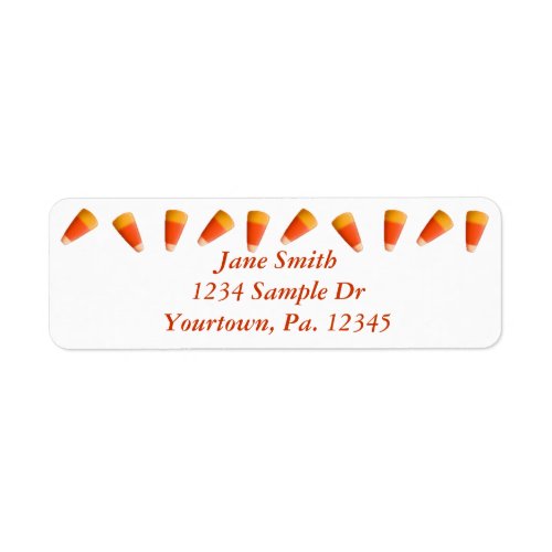 Candy Corn Address Label