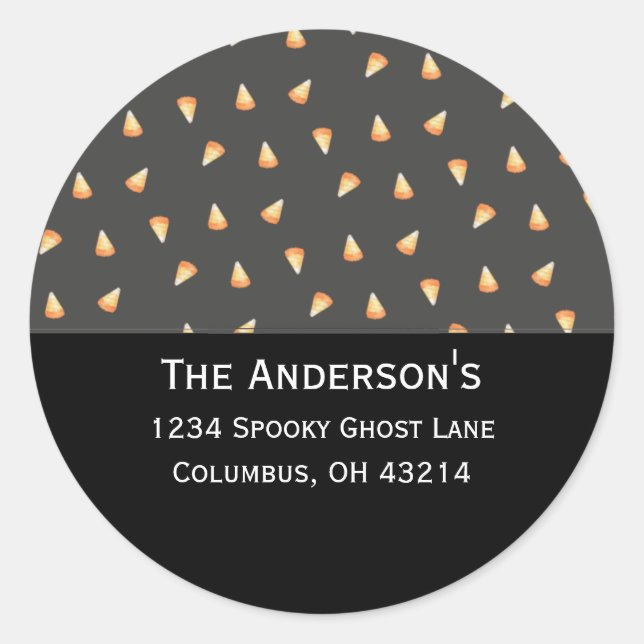 Candy Corn Address Labels (Front)