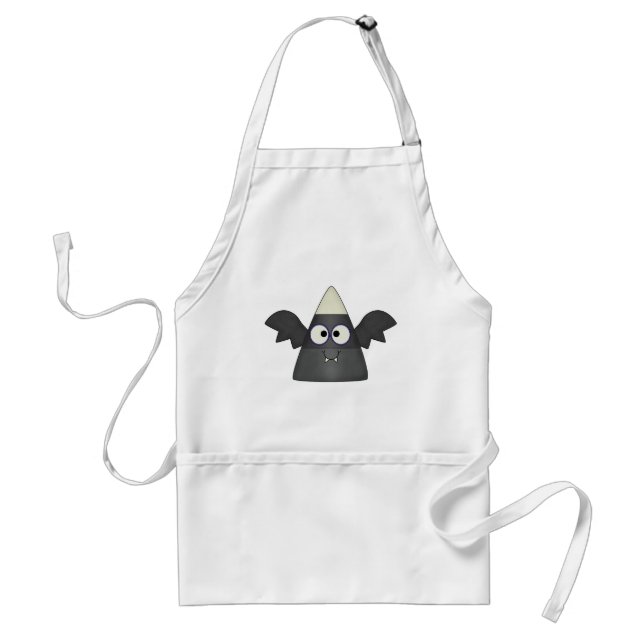 Candy Corn Bat Adult Apron (Front)