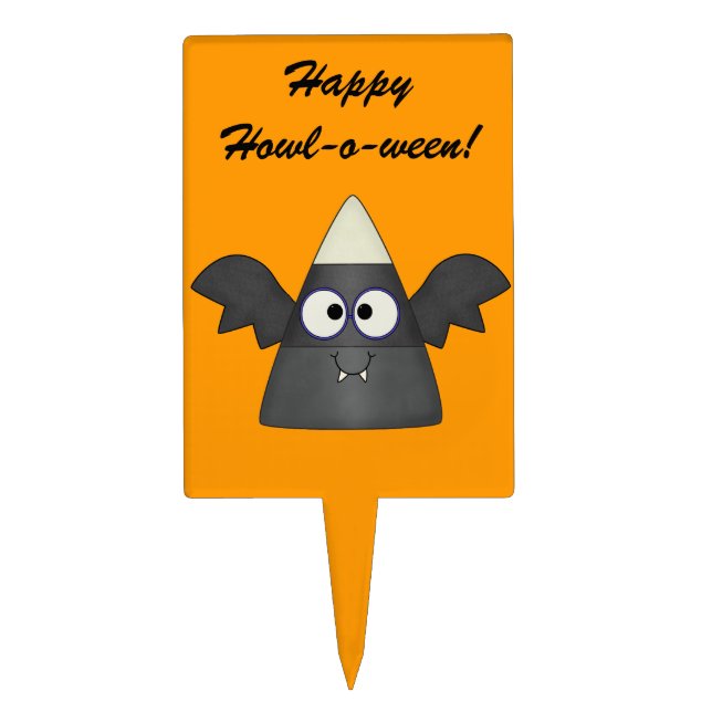 Candy Corn Bat Cake Topper (Front)