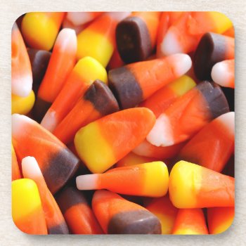 Candy Corn Beverage Coaster by artinphotography at Zazzle