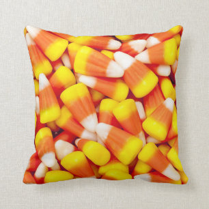 Candy Corn Confectionery Throw Pillow