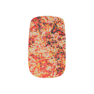 Candy Corn Confetti Minx Nail Art