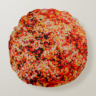 Candy Corn Confetti Round Pillow