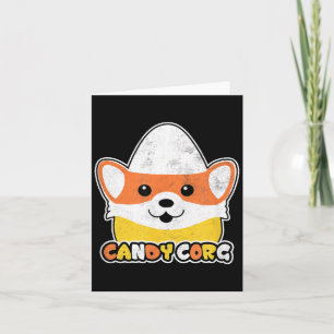 Candy Corn Corgi Halloween Dog Candy Corg Men Card