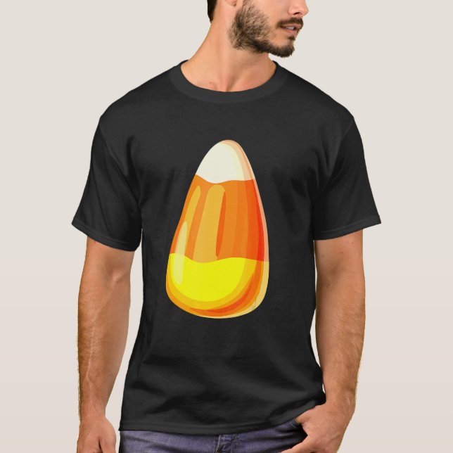 Candy Corn Costume Last Minute Lazy Party T-Shirt (Front)
