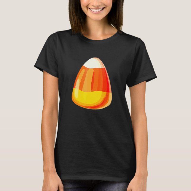 Candy Corn Costume Last Minute Lazy Party T-Shirt (Front)