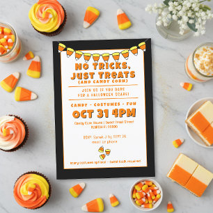 Candy Corn Costume Party Halloween Invitation