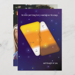 Candy Corn Couple Photo Card