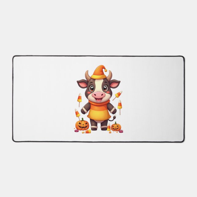 Candy Corn Cow Desk Mat (Front)