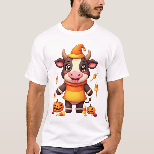 Candy Corn Cow T-Shirt (Front)