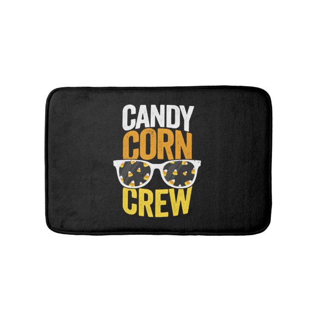 Candy Corn Crew Halloween TShirt Party Sunglasses  Bath Mat (Front)