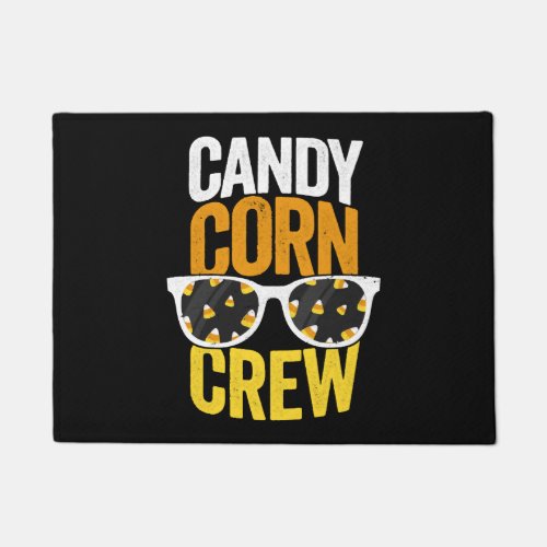 Candy Corn Crew Halloween TShirt Party Sunglasses  Doormat