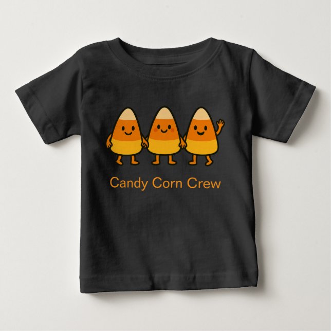 Candy Corn Crew – Sweet Halloween Kids T-Shirt (Front)