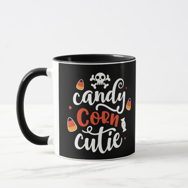 Candy Corn Cutie Cute and Fun Halloween Mug (Left)