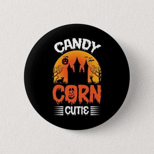 Candy Corn Cutie Halloween Button