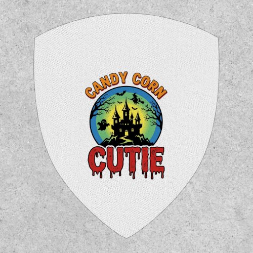 Candy Corn Cutie Vintage Halloween Castle Design_1 Patch