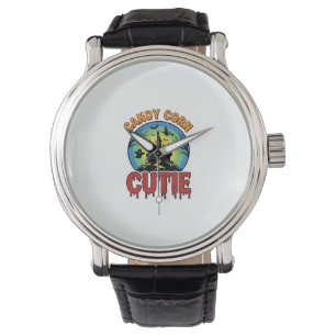 Candy Corn Cutie Vintage Halloween Castle Design_1 Watch
