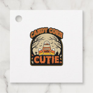 Candy Corn Cutie Vintage Halloween Vector Design_1 Favor Tags