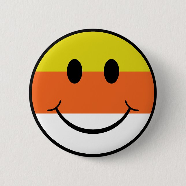 Candy Corn Face Pinback Button (Front)