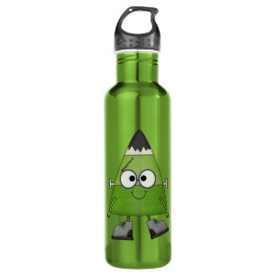 Candy Corn Frankenstein Halloween Water Bottle