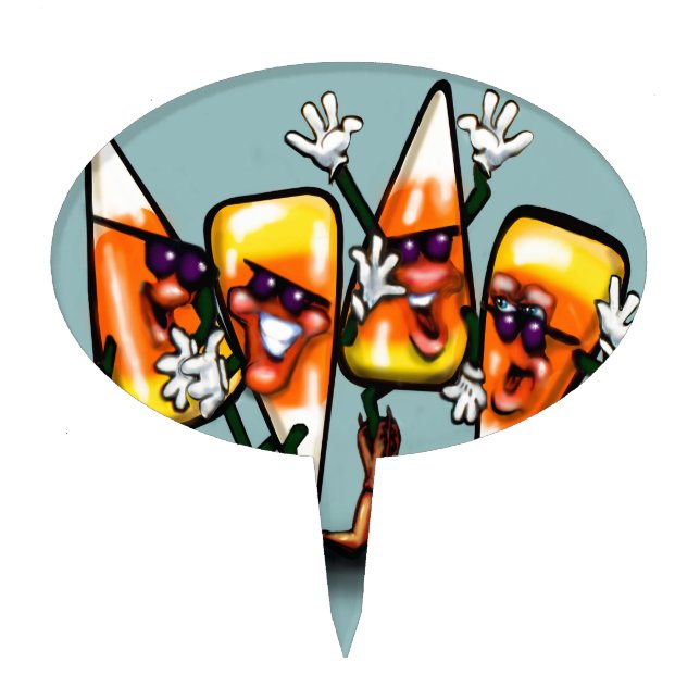 Candy Corn Gang Cake Topper (Front)
