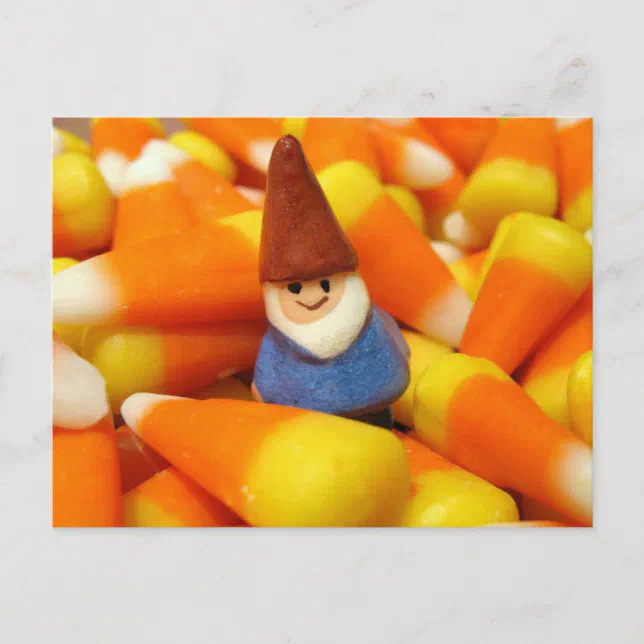 Candy Corn Gnome Postcard Zazzle 2759