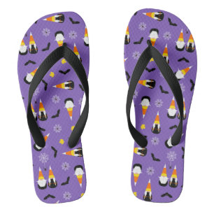 Candy Corn Gnomes Flip Flops