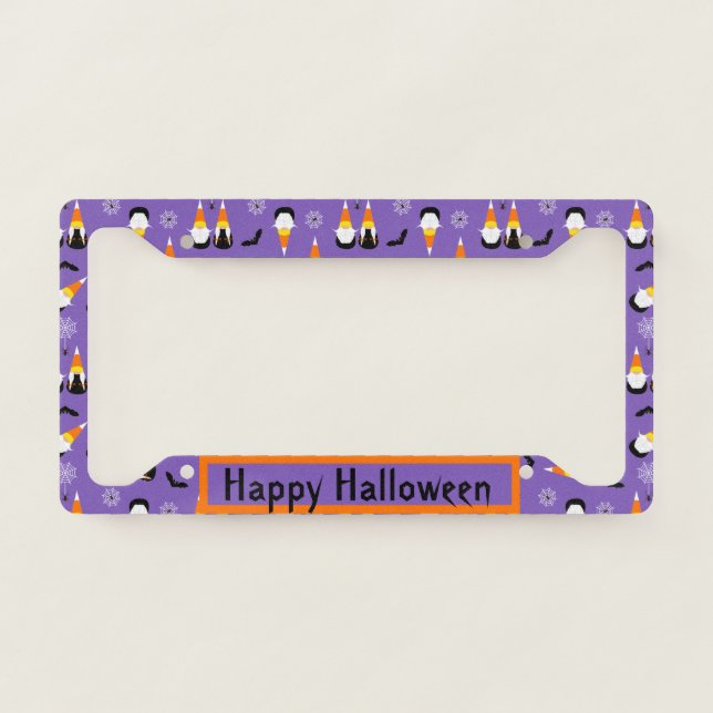 Candy Corn Gnomes		 License Plate Frame (Front)