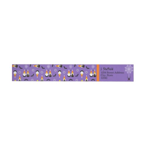 Candy Corn Gnomes Wrap Around Label