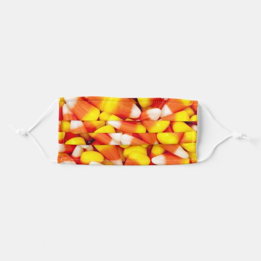 CANDY CORN HALLOWEEN ADULT CLOTH FACE MASK (Front, Folded)