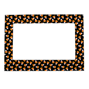 Candy Corn Halloween Black and Orange Magnetic Frame
