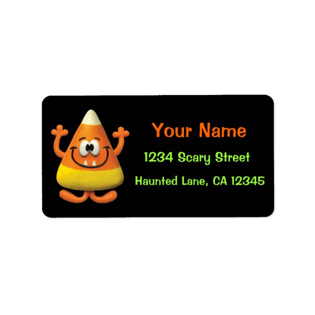 Candy Corn Halloween Boo Party Label