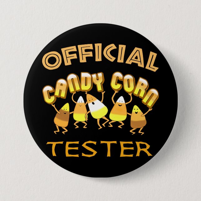 Candy Corn Halloween Button (Front)