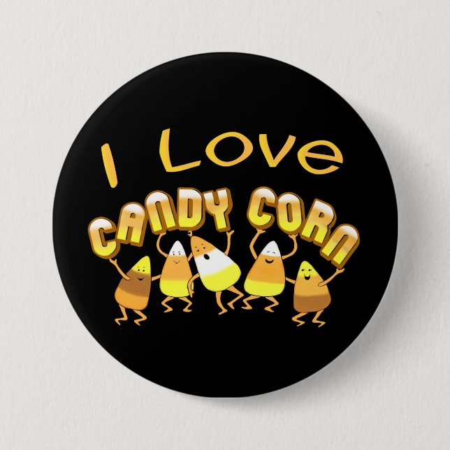 Candy Corn Halloween Button (Front)