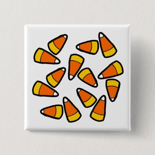 Candy Corn Halloween Button (Front)