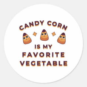 Candy Corn Halloween Classic Round Sticker