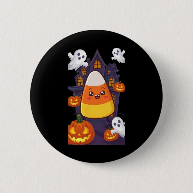 Candy Corn Halloween Costume  Button (Front)