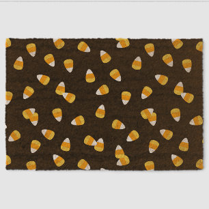 Candy Corn Halloween Fiber Doormat