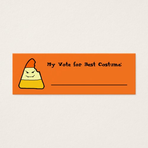 Candy Corn Halloween Games Voting Card Business Card Template