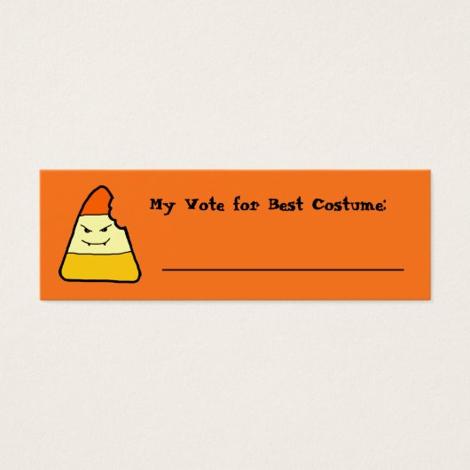 Candy Corn Halloween Games Voting Card (Front)