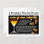 Candy Corn Halloween Martini Recipe Postcard (Front/Back)