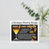 Candy Corn Halloween Martini Recipe Postcard (Standing Front)